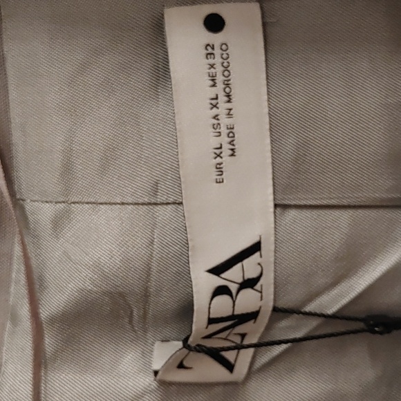 NWT Zara Gray Linen Blend Vest/ Waistcoat Size XL - Picture 6 of 14